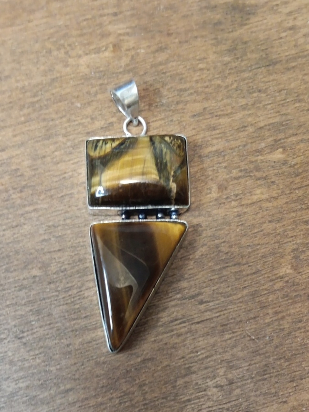 Tiger's Eye Pendant Necklace - Brown